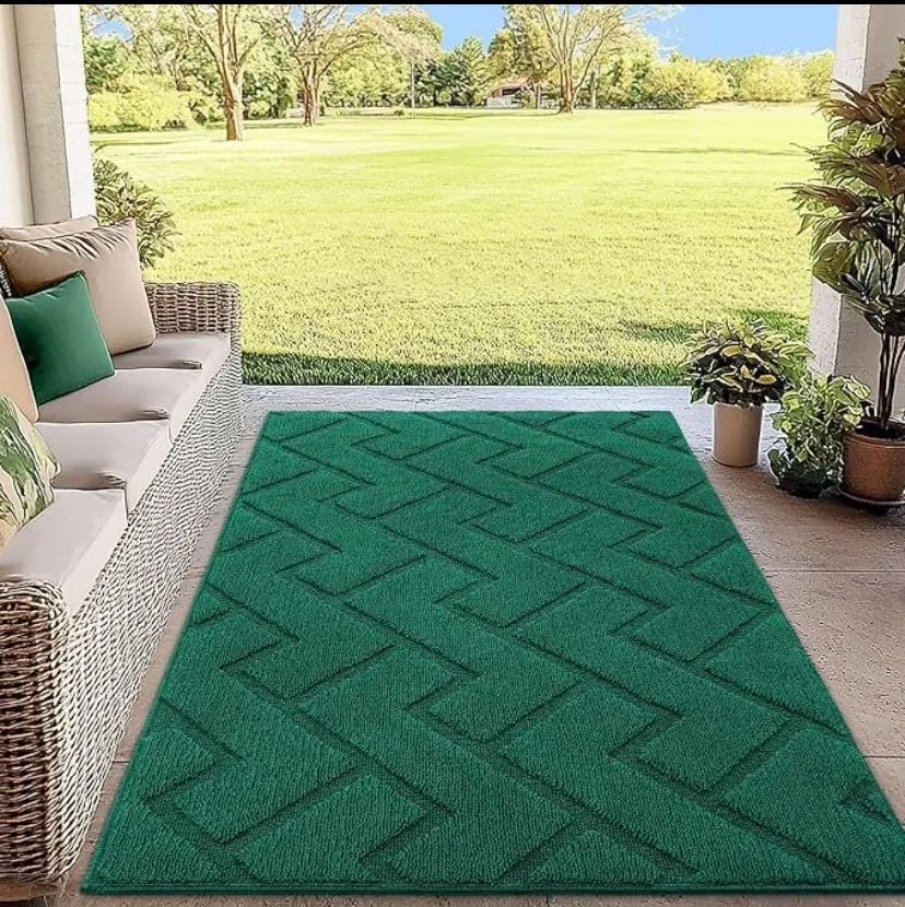 Washable Evergreen Anti-slip 3x5 Rug image indicator(2)