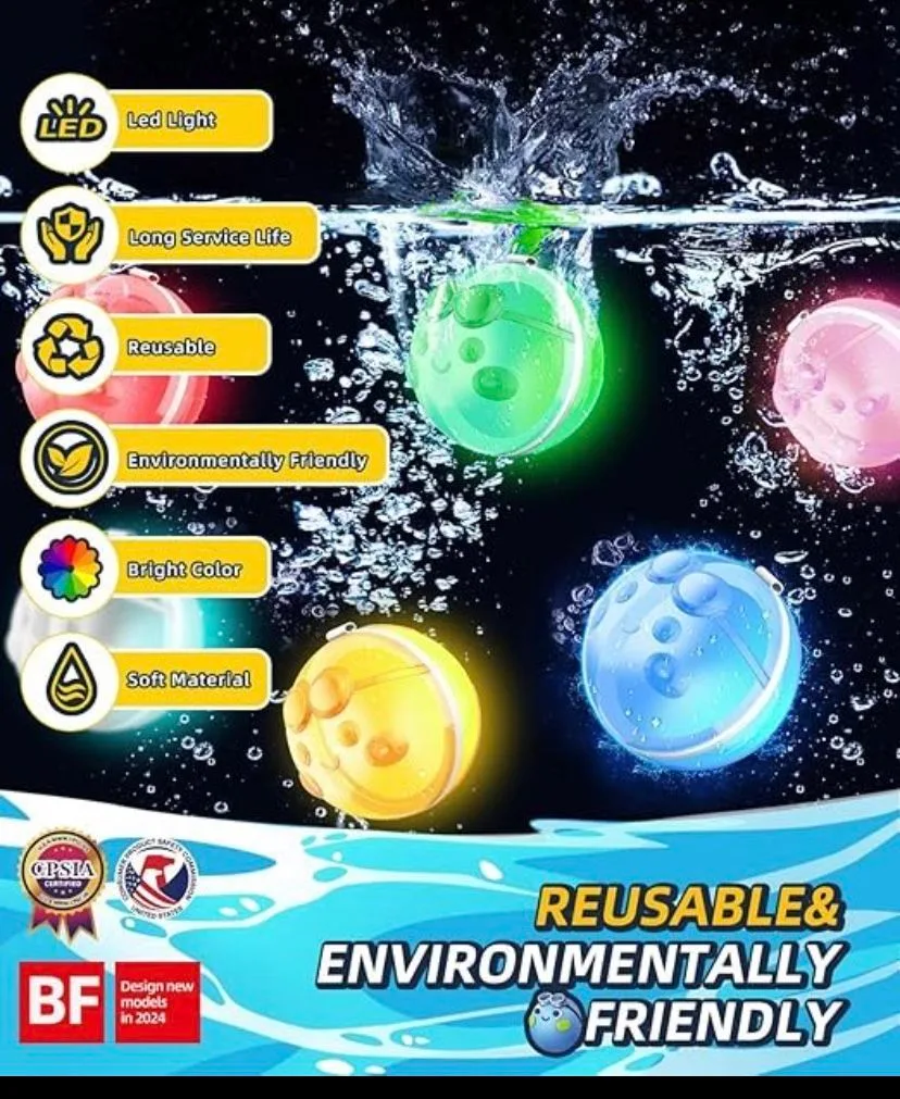 16pcs LED Reusable Water Balloons image indicator(3)