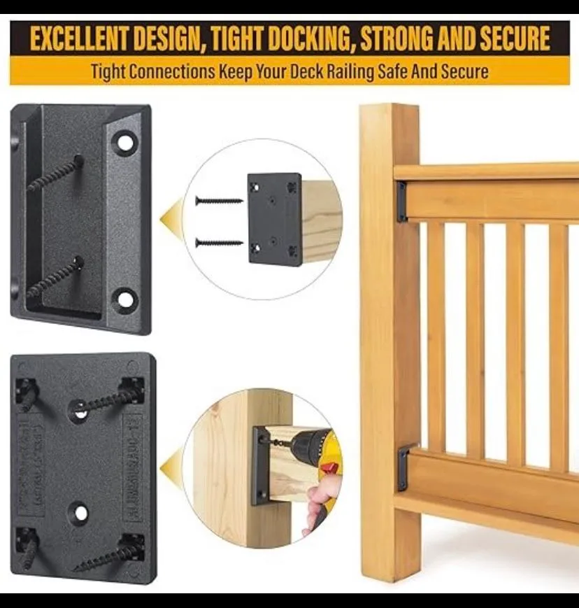 60 PCs ADC-12 Aluminum Alloy Deck Railing Brackets image indicator(4)