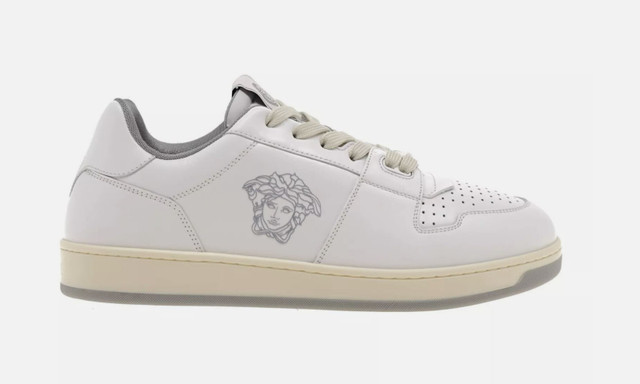 Versace Men's Medusa Logo White Leather Sneakers Size 11 - photo 2