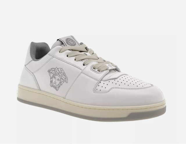 Versace Men's Medusa Logo White Leather Sneakers Size 11 - photo 3