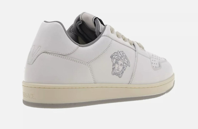 Versace Men's Medusa Logo White Leather Sneakers Size 11 - photo 4