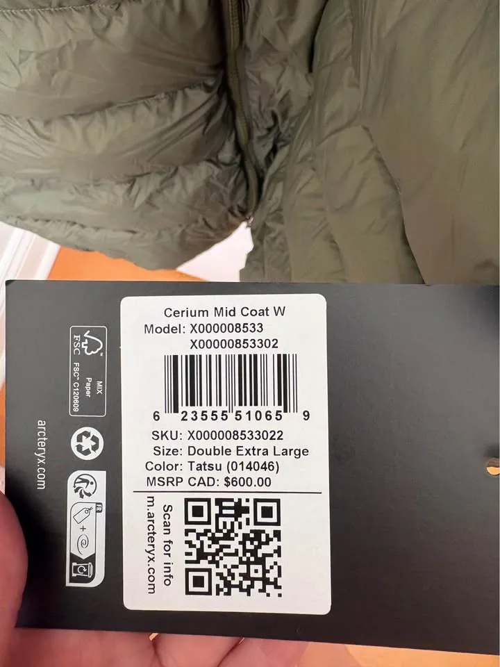 Arc'teryx Cerium Mid Women's winter jacket - new tags on XXL image indicator(3)