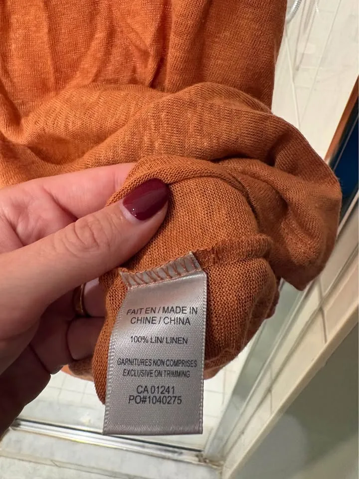 100% linen womens tshirt large image indicator(4)