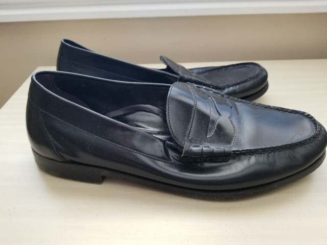 Bally Men's Black Leather Penny Loafers