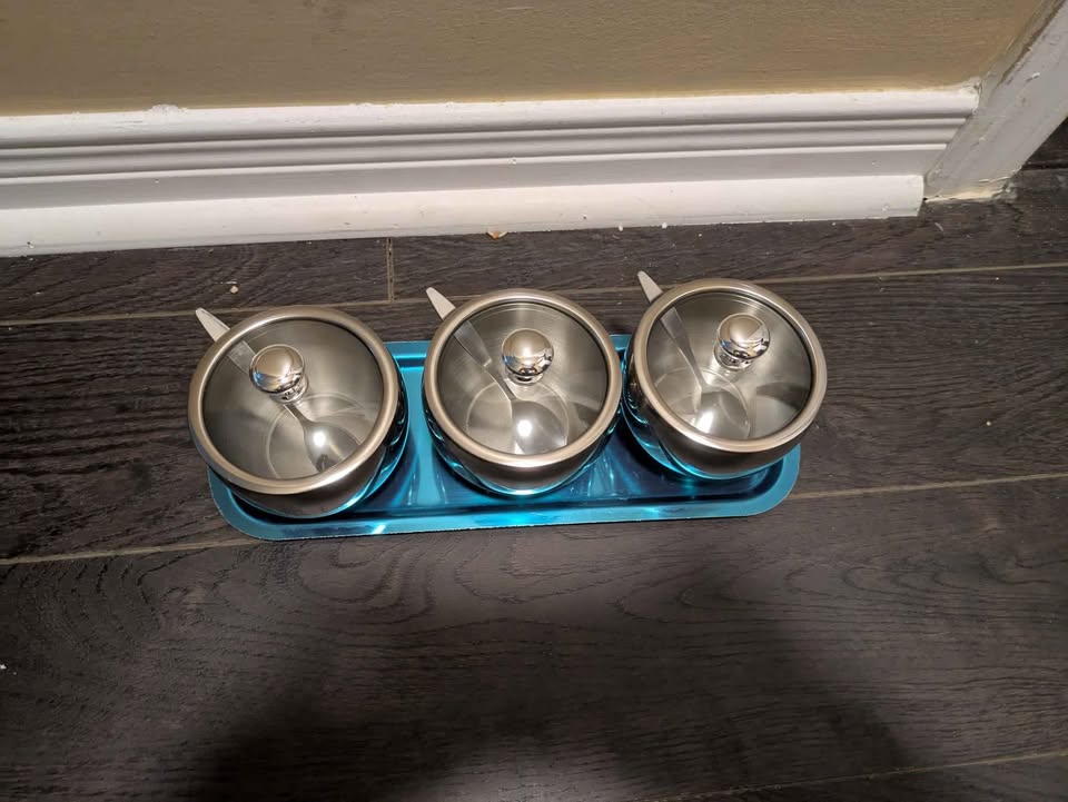 Brand new 304 stainless steel 3pc seasoning jar set - photo 4