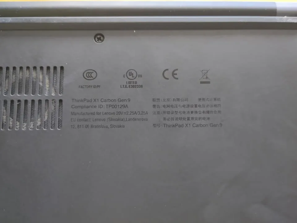 Laptop Lenovo Thinkpad X1 Carbon Gen 9 image indicator(4)
