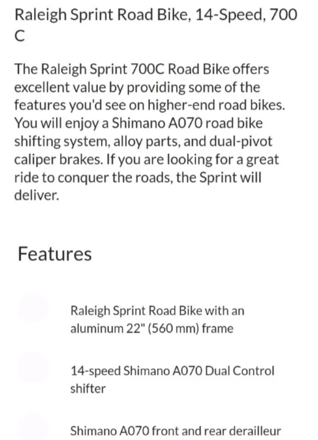 Road Bike for sale image indicator(2)