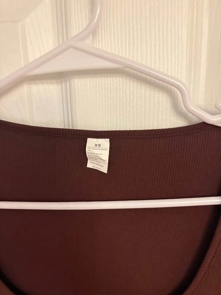 Brand new Square Neck Long Sleeve Ribbed Maxi Dress image indicator(6)