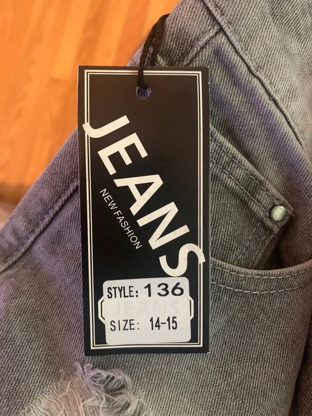 Boys Ripped Jeans Denim Pants Striaght Cut image indicator(3)