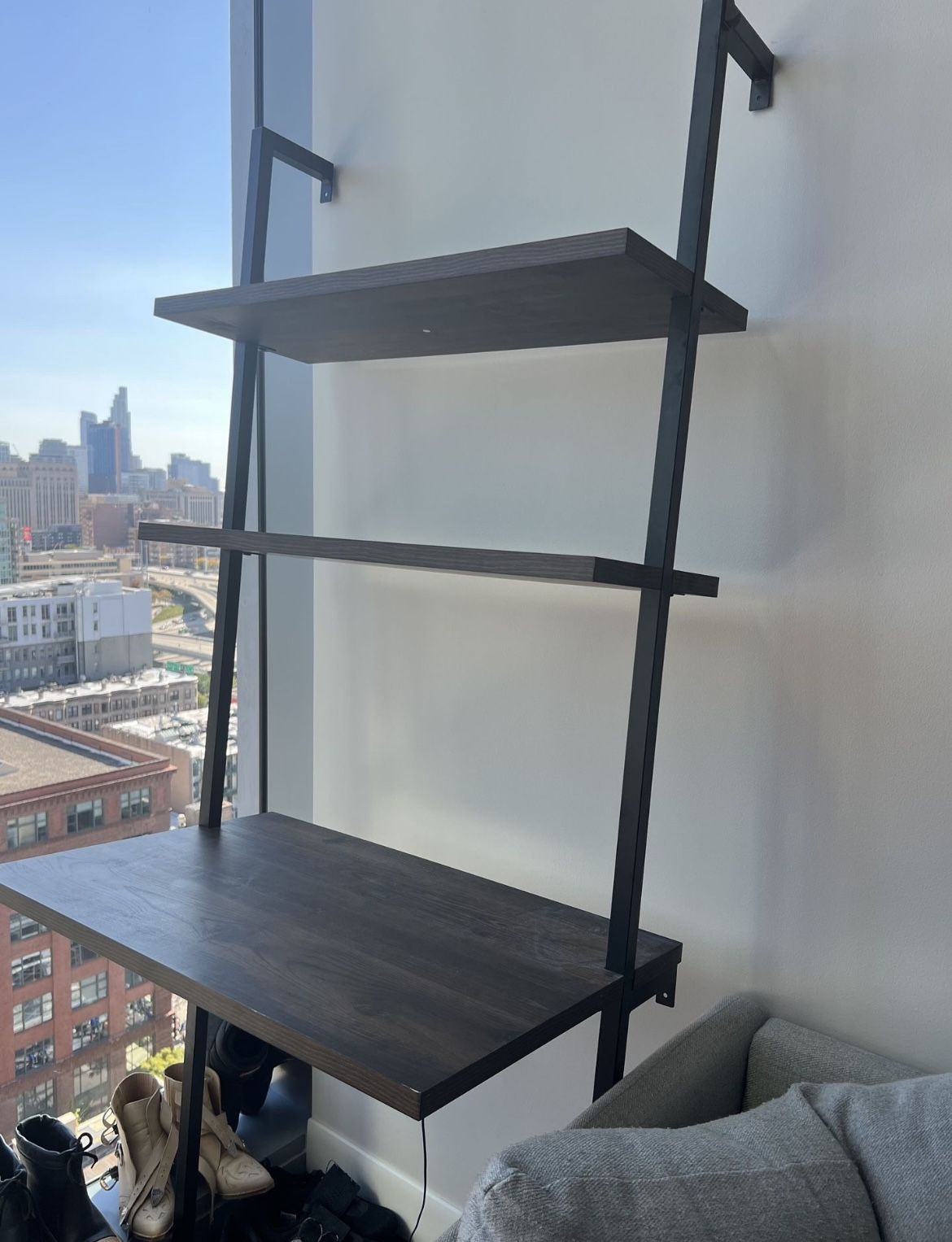 Nathan James ‘Theo’ Wall Mounted 2-Shelf Desk - photo 4