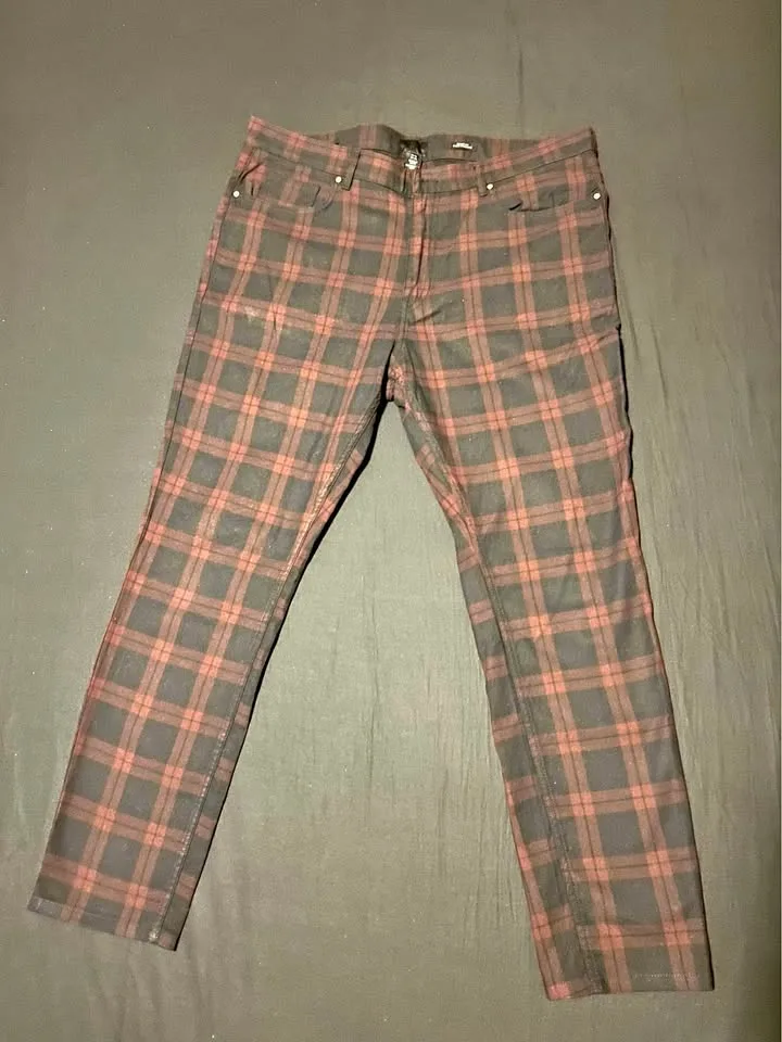 H&M Checkered Slim Fit Chino Pants - Size US 36 thumbnail