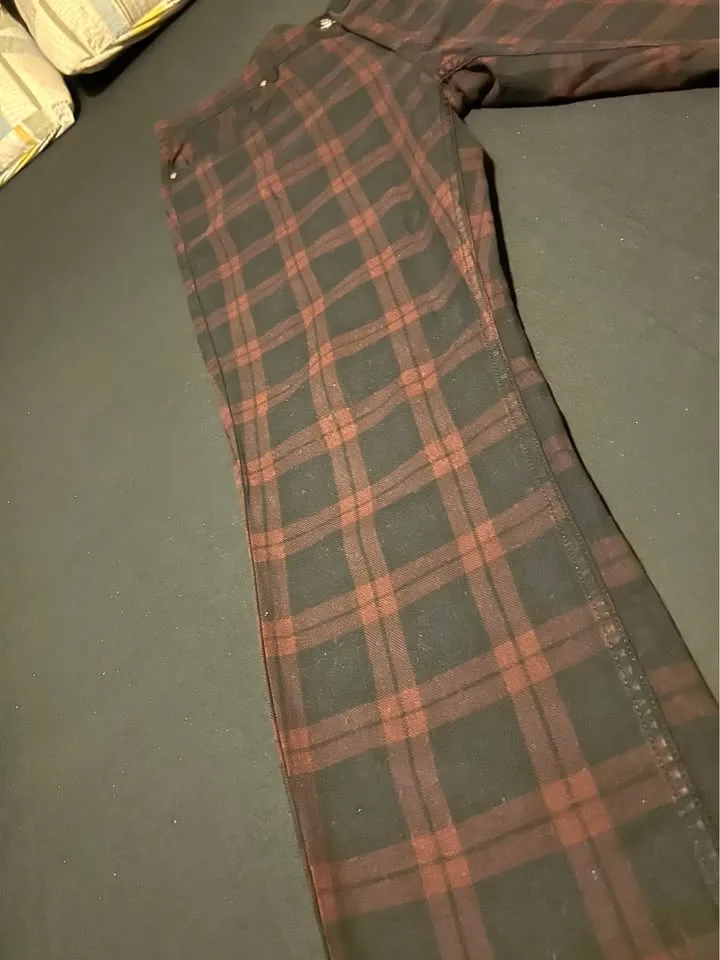 H&M Checkered Slim Fit Chino Pants - Size US 36 image indicator(2)