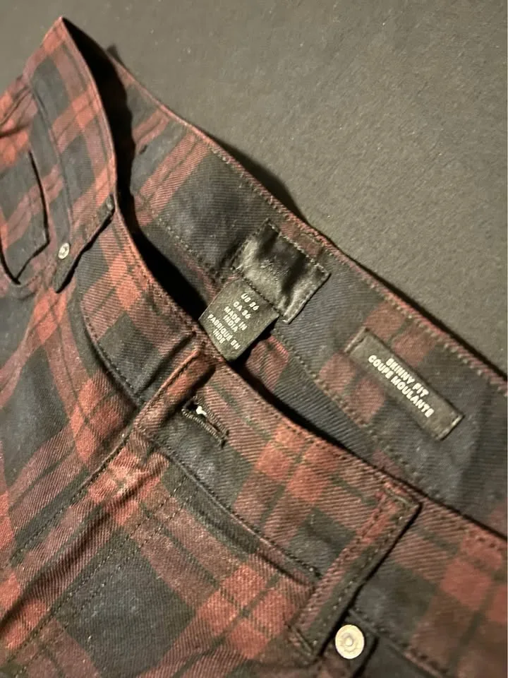 H&M Checkered Slim Fit Chino Pants - Size US 36 image indicator(3)