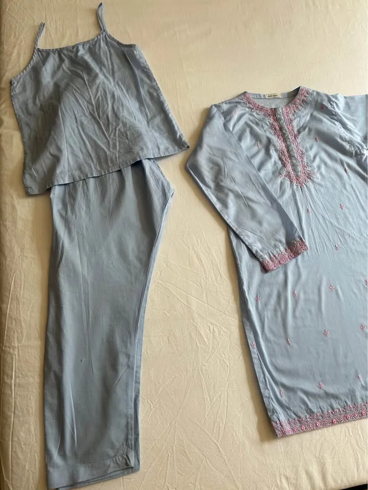 Minnie Minors 2 Piece Embroidered Dress - (Age 11-12 Yrs) image indicator(8)