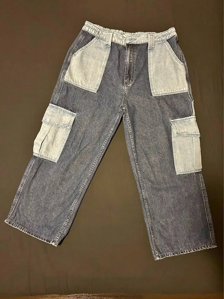 Forever 21 Patchwork Baggy Denim Jeans - Size 29 thumbnail