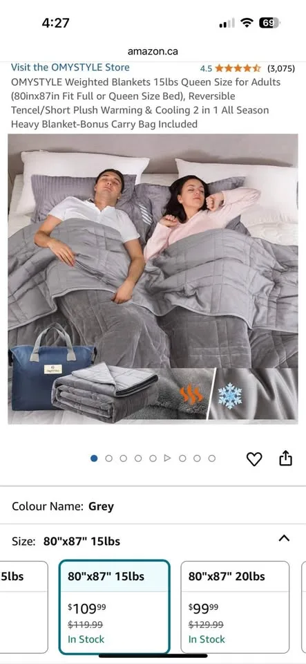 Weighted Blanket Queen Size 20 lbs. image indicator(7)