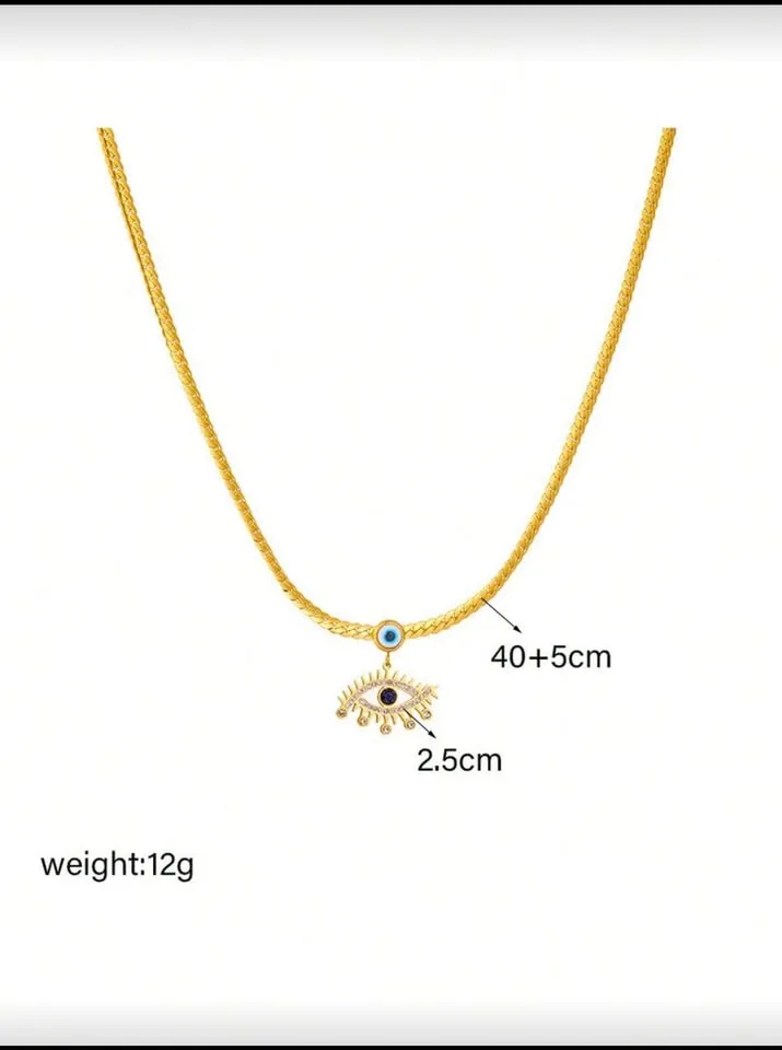 18k gold plated stainless steel necklace image indicator(2)
