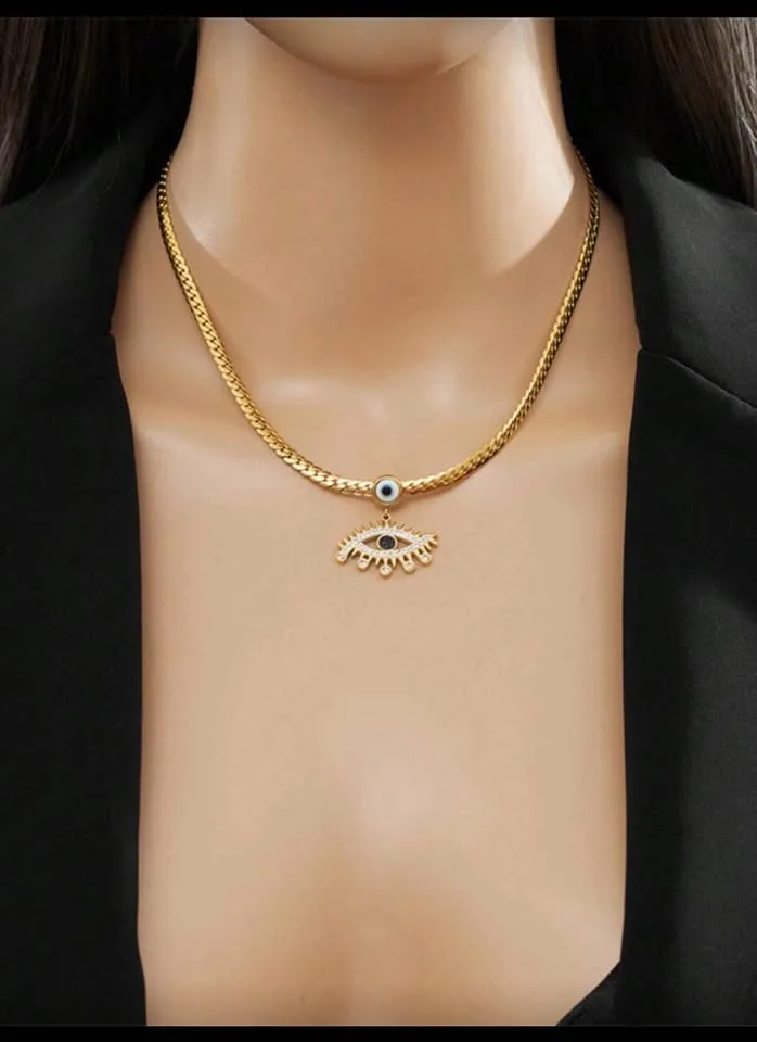 18k gold plated stainless steel necklace image indicator(3)