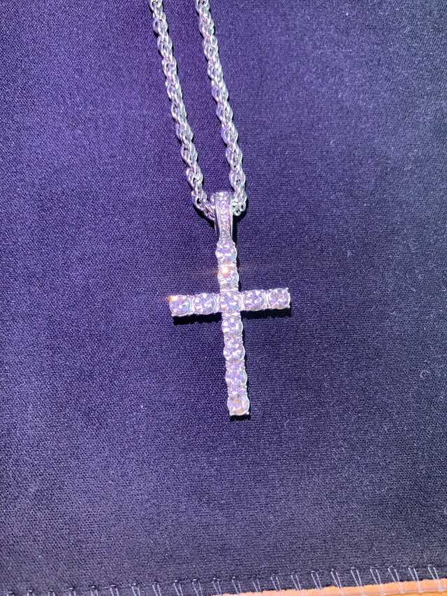 Diamond cross necklace