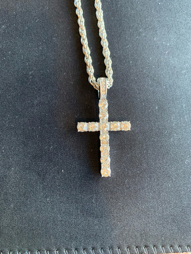 Diamond cross necklace - photo 2