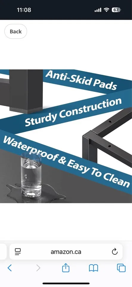 EUC Sturdy Black Computer Desk image indicator(5)