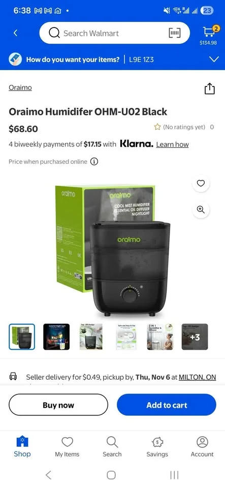 Oraimo 2-in-1 Humidifer and Diffuser 2.5L image indicator(3)