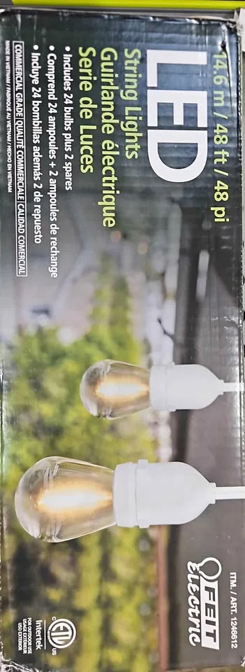 String lights includes 24 bulbs plus 2 spares. thumbnail