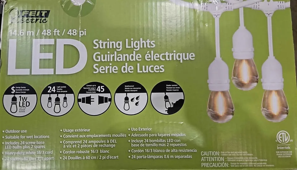 String lights includes 24 bulbs plus 2 spares. image indicator(2)