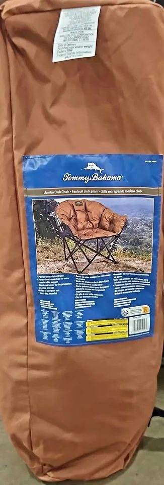 Tommy Bahama jumbo club chair brown thumbnail