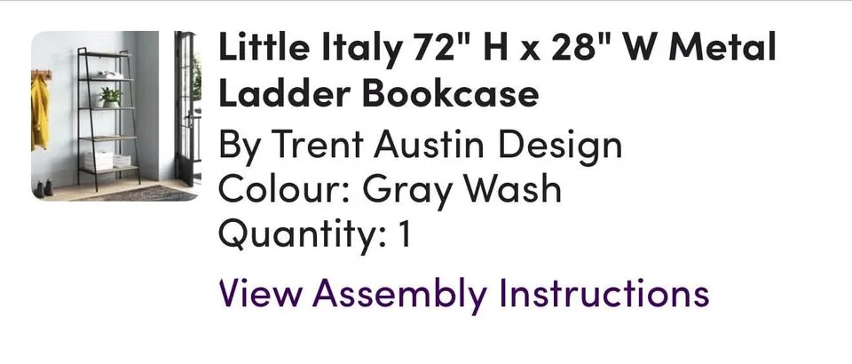 Little Italy Metal Ladder Bookcase image indicator(5)