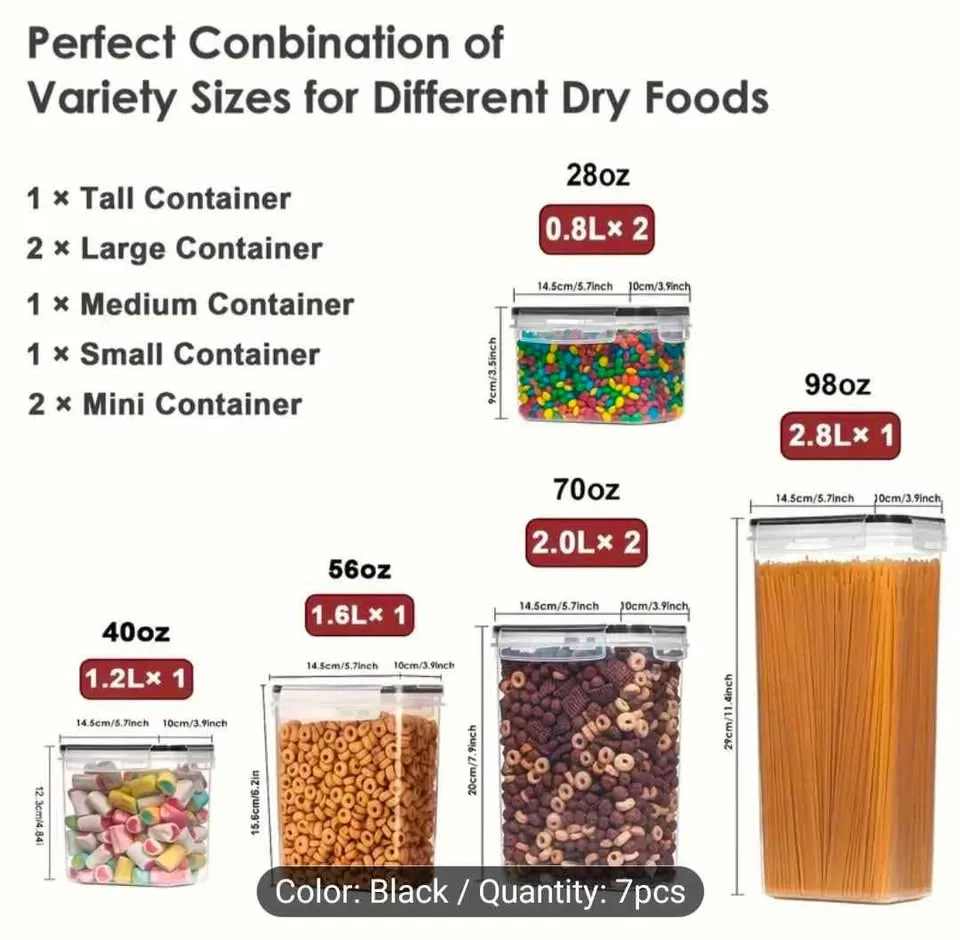 Brand new 7pc airtight food storage containers set image indicator(2)