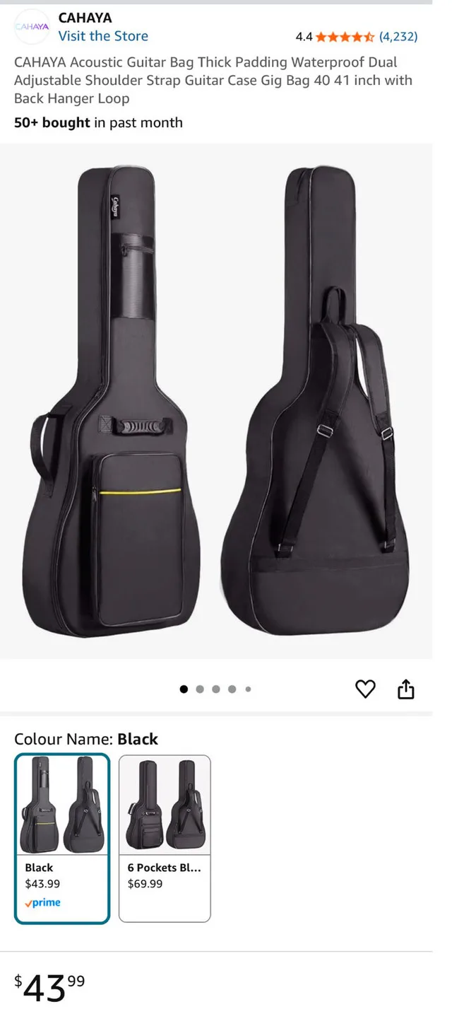 Fender CD-60S Acoustic Guitar w/ Gig Bag & More image indicator(2)