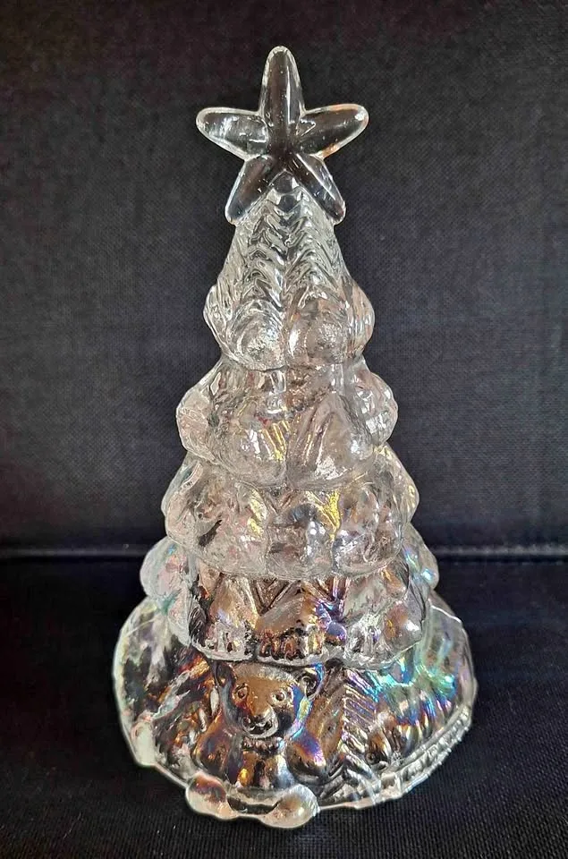 IRIDESCENT GLASS CHRISTMAS TREE 6.25" thumbnail