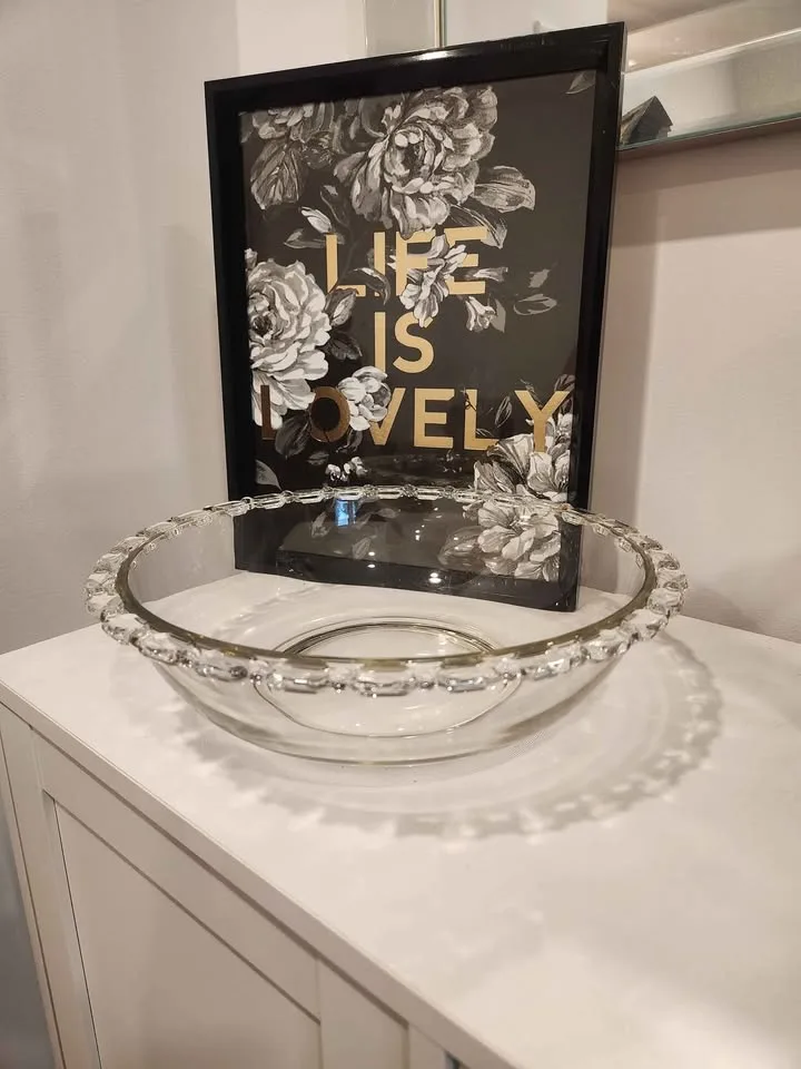 Vintage Indiana Glass Art Deco 1940s Bowl image indicator(9)