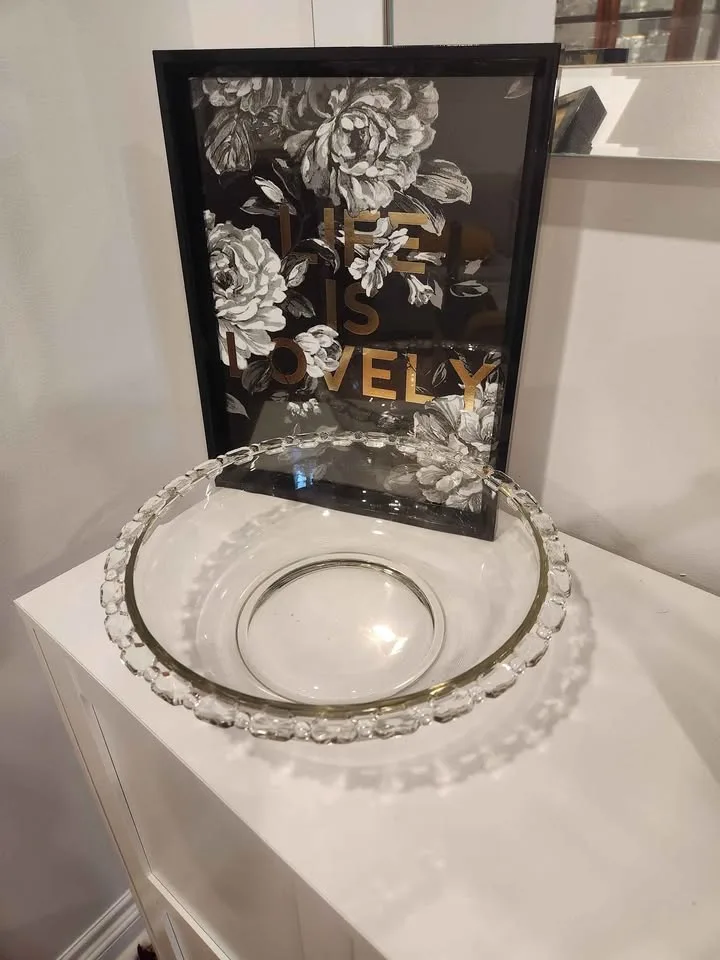 Vintage Indiana Glass Art Deco 1940s Bowl image indicator(10)