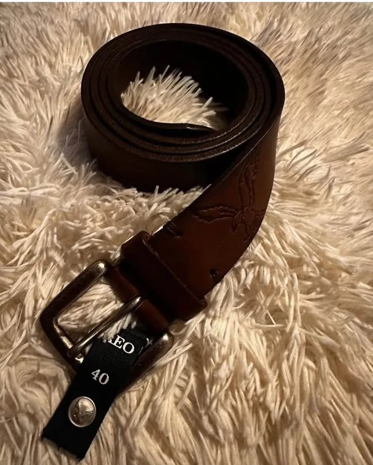 MENS BELTS SIZE: 40 PRICE:$40 BRAND:AMERICAN EAGLE LEATHER thumbnail