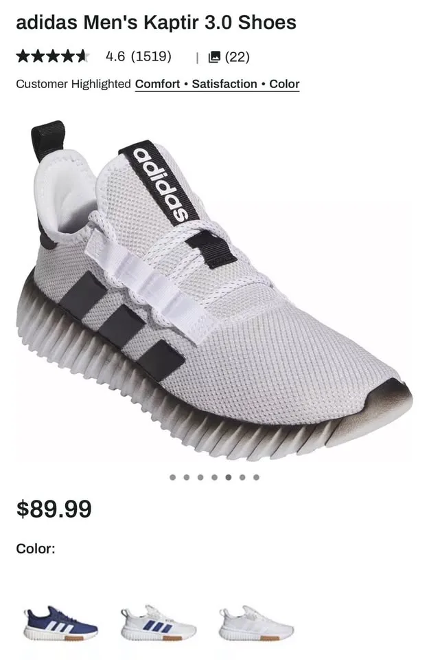 🆕 Brand New Adidas Kaptir Shoes - Mens Size 9 (Retail $90) 🏷️ image indicator(5)