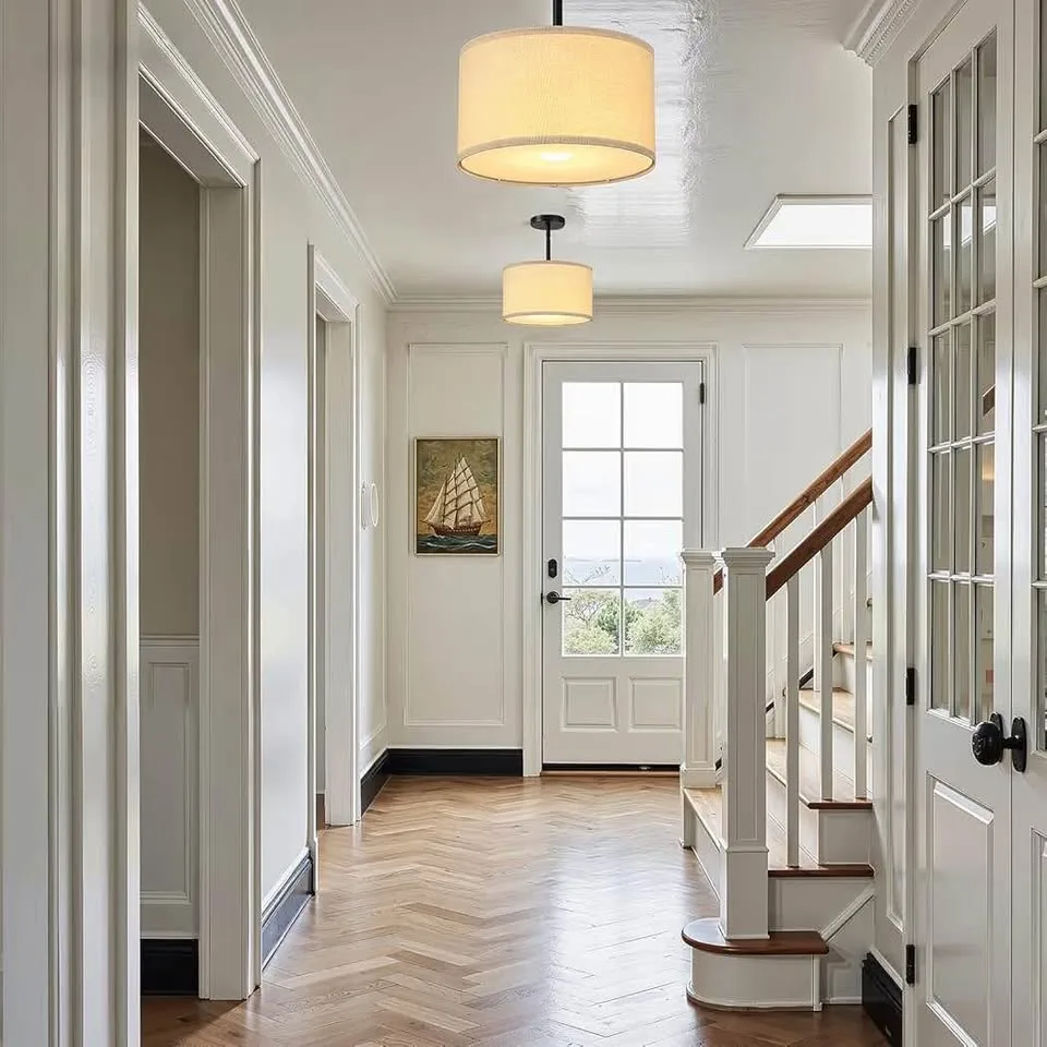 Fabric Semi Flush Mount Lighting Fixture image indicator(7)