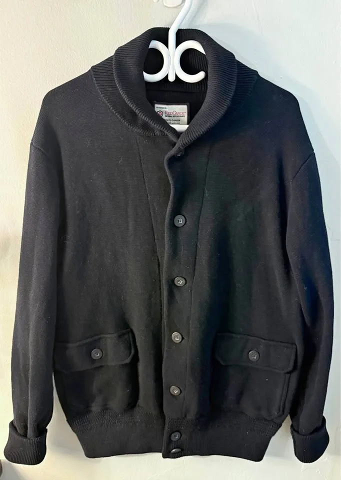 Men’s Red Canoe cotton button up cardigan