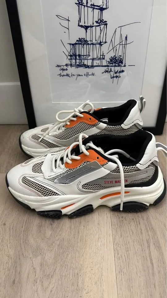 Steven Madden Sneakers White/Grey Size 8 image indicator(4)