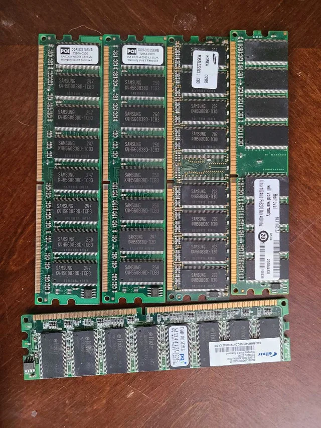 Older RAM/ PC memory. DDR2 800mhz PC6400 & DDR pc3200 etc thumbnail