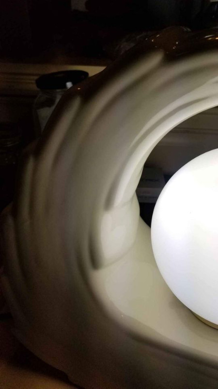 Vintage Art Deco Style Wave Lamp - rare unique lamp - photo 2