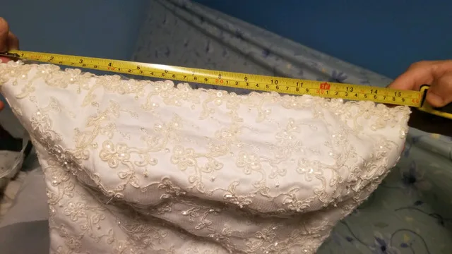 Alan Cherry Wedding Dress w/ Veil! Size 8 image indicator(9)