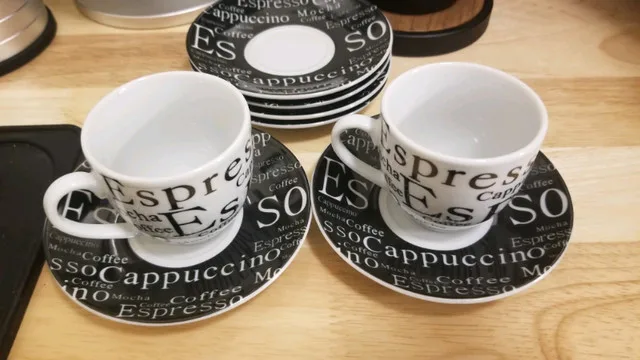 Set of 6 Matching Espresso Cups and Saucers thumbnail