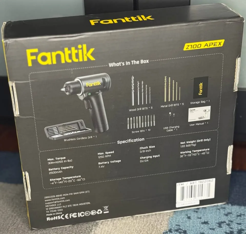 🔋 Brand New Fanttik Z100 Apex Smart Brushless Cordless Drill image indicator(2)