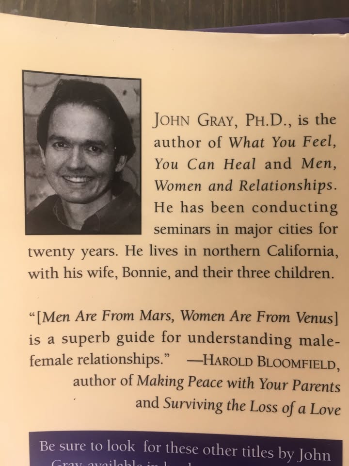 Men Are From Mars, Women Are From Venus Hardcover - photo 3