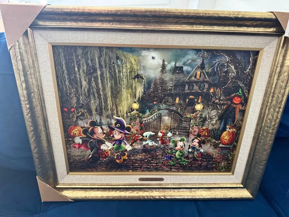 Disney Mickey Halloween Thomas Kinkade