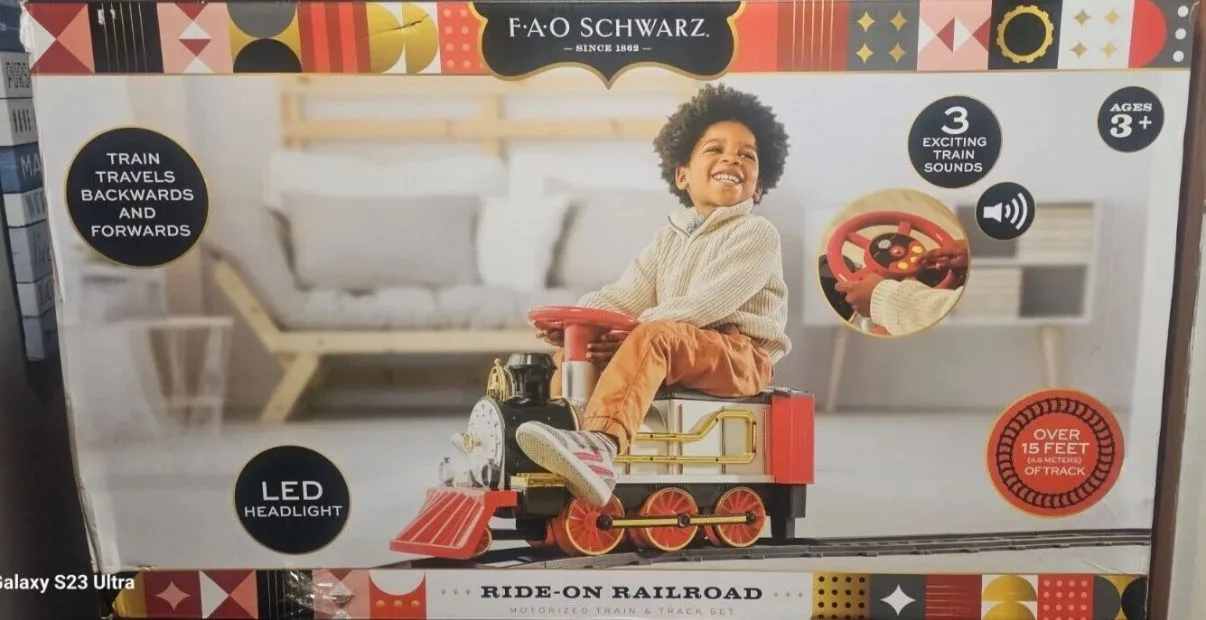 FAO Schwarz Ride-On Motorized Train NEW thumbnail
