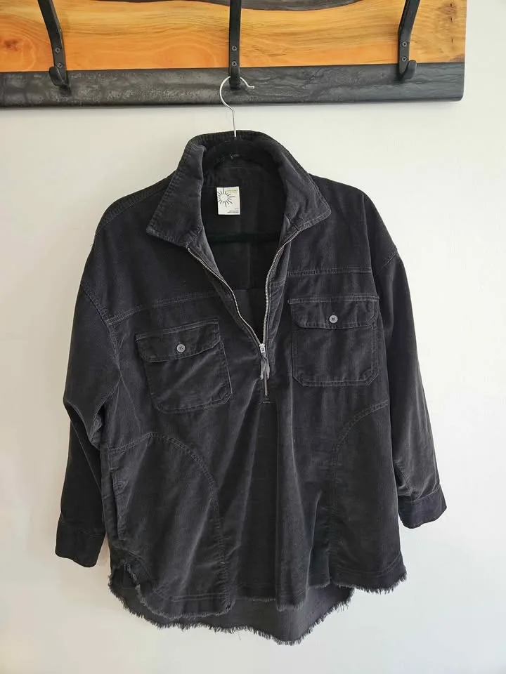 Aerie Corduroy Half Zip Jacket image indicator(2)